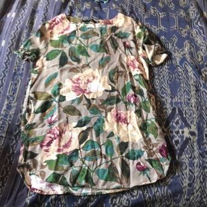 Floral shirt dress